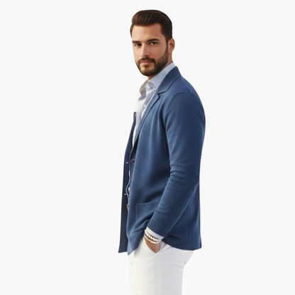 Classic lapel knit blazer for men | Men's Knit -5