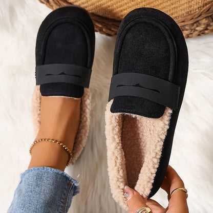 Cozy faux fur lined loafers with cushioned support for men | Aria