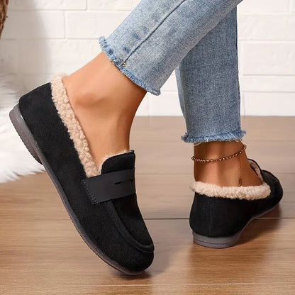 Cozy faux fur lined loafers with cushioned support for men | Aria