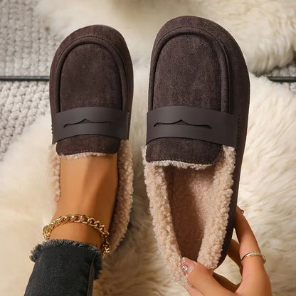 Cozy faux fur lined loafers with cushioned support for men | Aria
