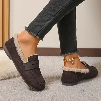 Cozy faux fur lined loafers with cushioned support for men | Aria