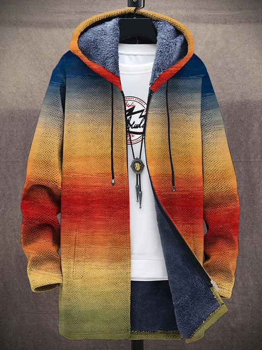 Artistic pattern knit cardigan with relaxed tailored fit for men | Noora