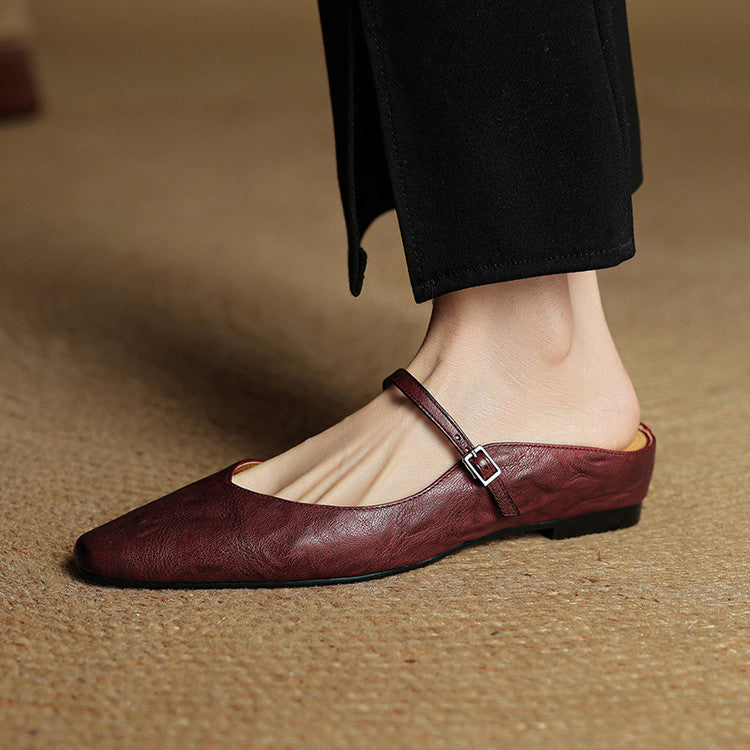Pointed Toe Mary Jane Mule Heels for women | Clarisse