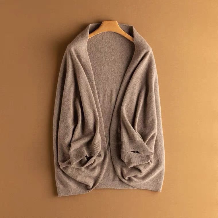 Lightweight draped knit shawl with cozy cowl neck for women | Mirelle