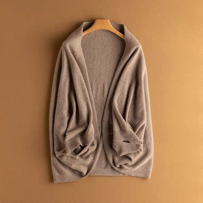 Lightweight draped knit shawl with cozy cowl neck for women | Mirelle