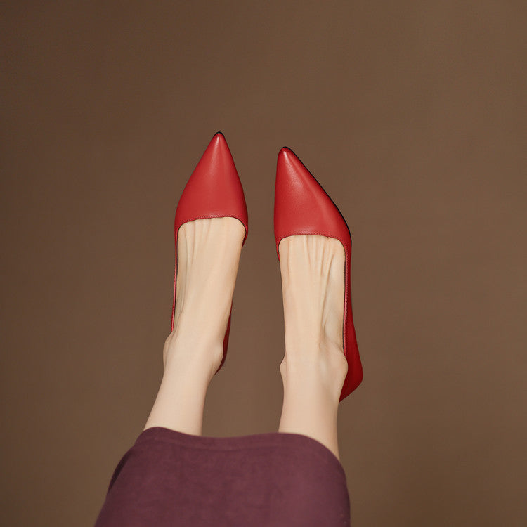 Pointed Side Open Kitten Heel Pumps for women | Elenora