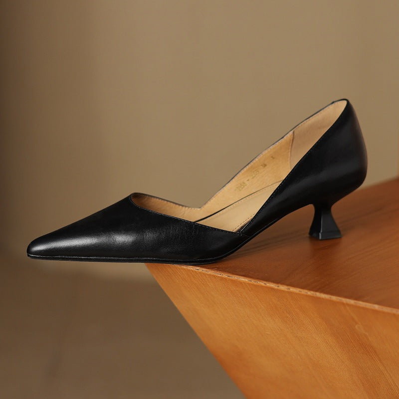 Pointed Toe Bit Strap Kitten Heels for women | Valerine