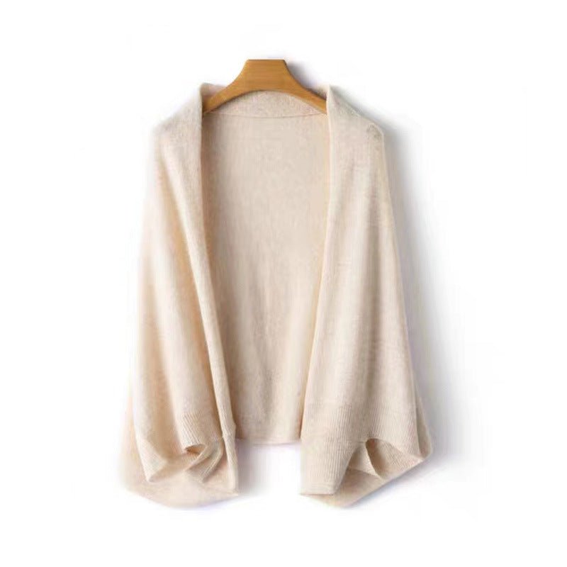 Lightweight draped knit shawl with cozy cowl neck for women | Mirelle
