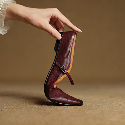 Pointed Toe Mary Jane Mule Heels for women | Clarisse