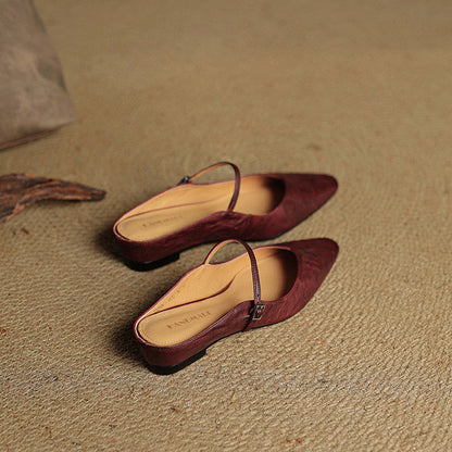 Pointed Toe Mary Jane Mule Heels for women | Clarisse