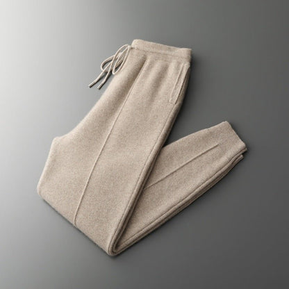 Relaxed tapered knit joggers with adjustable drawstring for men | Mirel