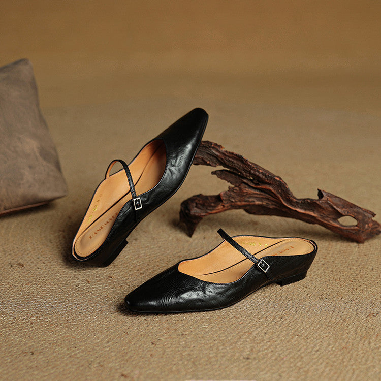 Pointed Toe Mary Jane Mule Heels for women | Clarisse