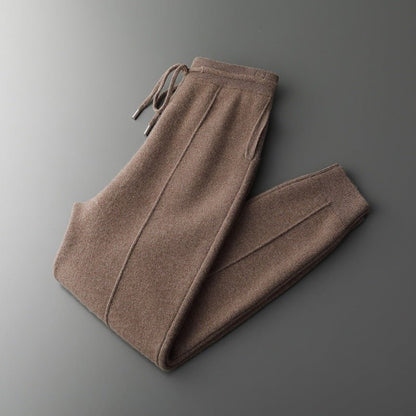Relaxed tapered knit joggers with adjustable drawstring for men | Mirel