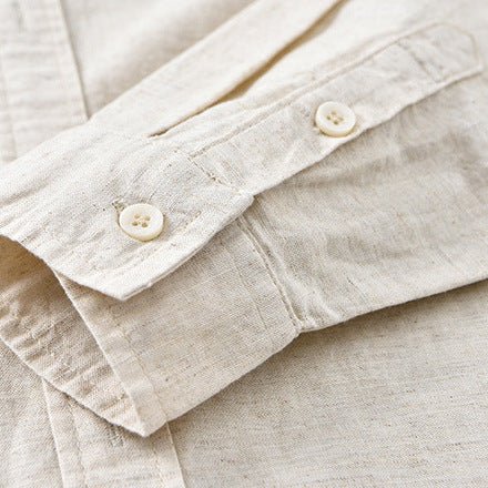 Lightweight relaxed fit button up shirt with classic collar for men | Arvian