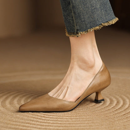 Pointed Toe Bit Strap Kitten Heels for women | Valerine