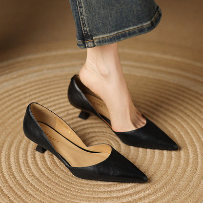 Pointed Toe Bit Strap Kitten Heels for women | Valerine