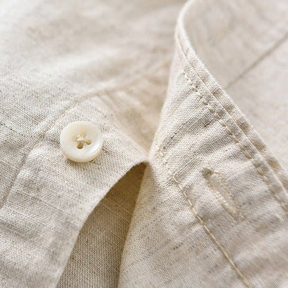 Lightweight relaxed fit button up shirt with classic collar for men | Arvian