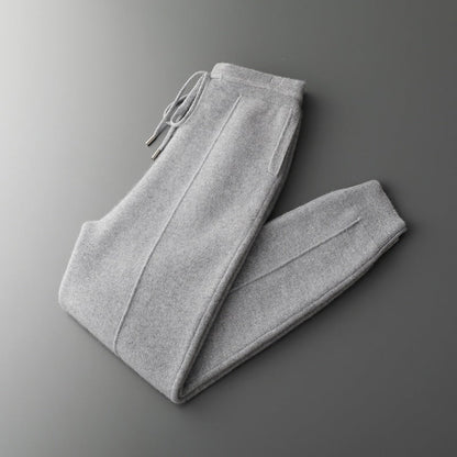 Relaxed tapered knit joggers with adjustable drawstring for men | Mirel