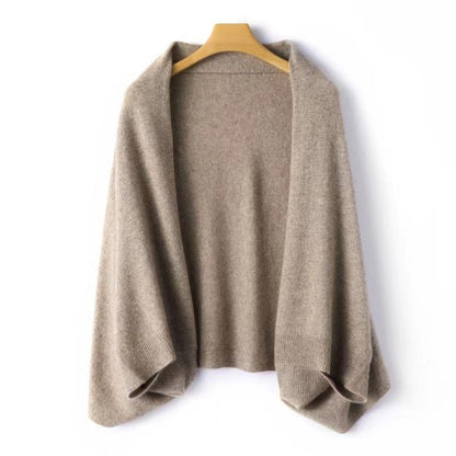 Lightweight draped knit shawl with cozy cowl neck for women | Mirelle