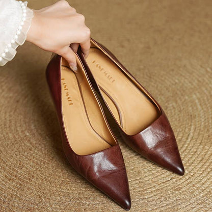 Pointed Toe Kitten Heel Pumps for women | Vivienne