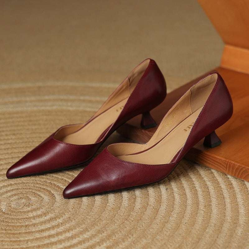 Pointed Toe Bit Strap Kitten Heels for women | Valerine