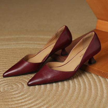 Pointed Toe Bit Strap Kitten Heels for women | Valerine