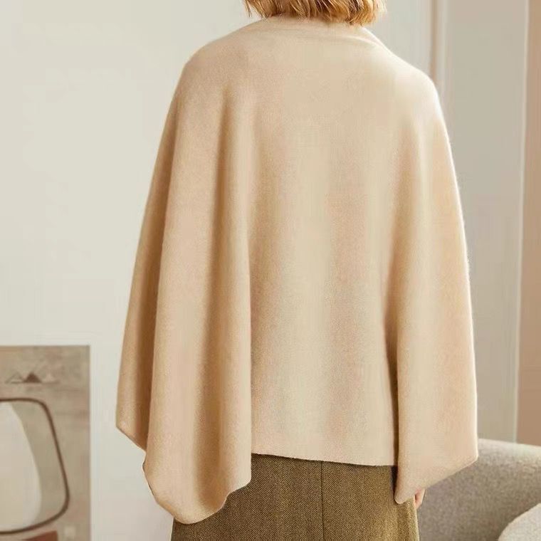 Lightweight draped knit shawl with cozy cowl neck for women | Mirelle