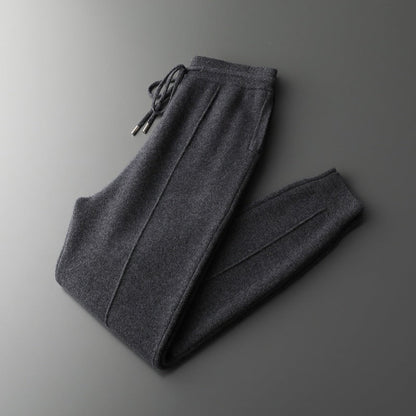 Relaxed tapered knit joggers with adjustable drawstring for men | Mirel