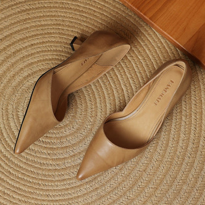 Pointed Toe Bit Strap Kitten Heels for women | Valerine