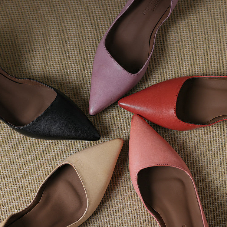 Pointed Side Open Kitten Heel Pumps for women | Elenora