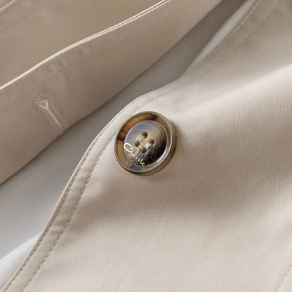 Elegant tailored trench coat with button detail for women | Aurelia