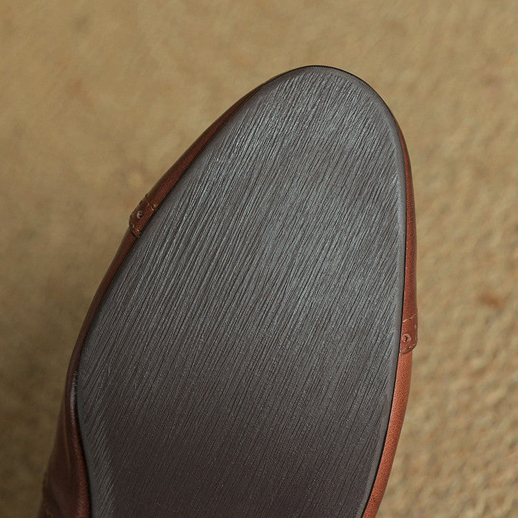 Classic T Strap Brogue Flat Shoes for women | Mireva