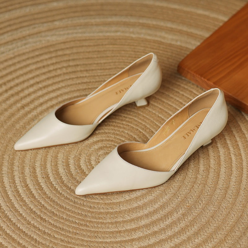 Pointed Toe Bit Strap Kitten Heels for women | Valerine