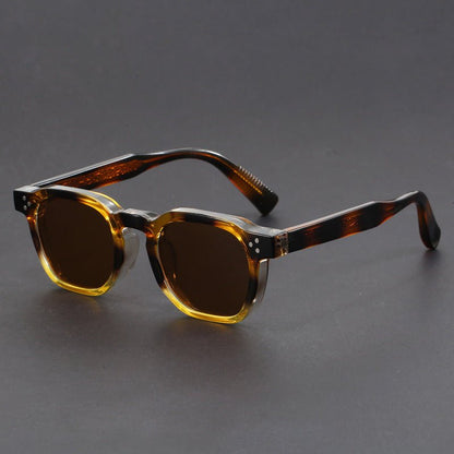 Bold square frame UV protection sunglasses with tinted lenses for men | Marcellis