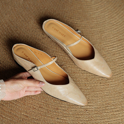 Pointed Toe Mary Jane Mule Heels for women | Clarisse