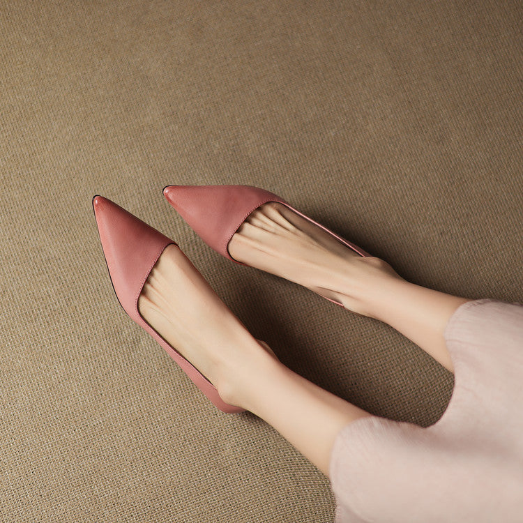 Pointed Side Open Kitten Heel Pumps for women | Elenora