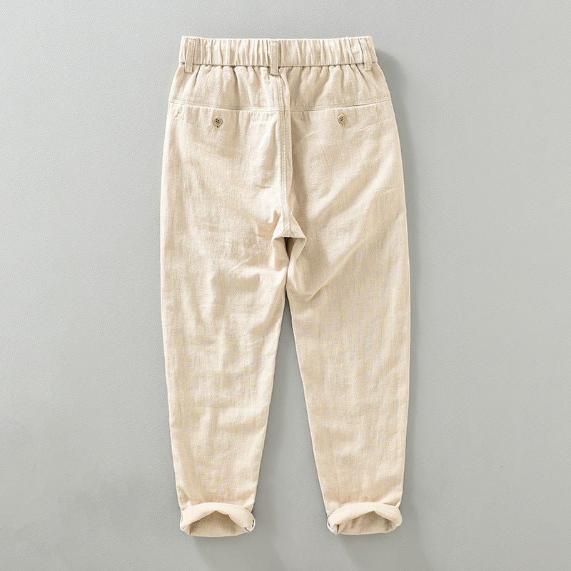 Lightweight tapered drawstring pants with textured finish for men | Braven