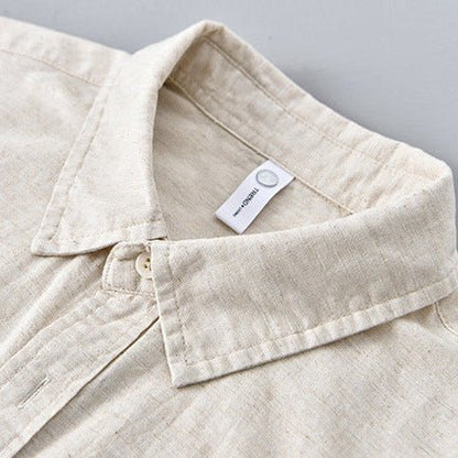 Lightweight relaxed fit button up shirt with classic collar for men | Arvian