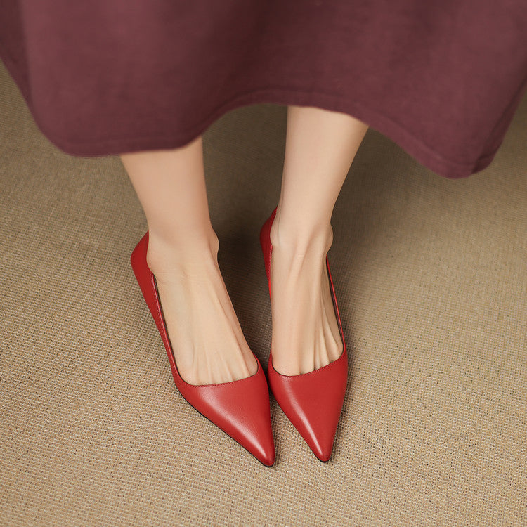 Pointed Side Open Kitten Heel Pumps for women | Elenora