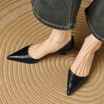 Pointed Toe Bit Strap Kitten Heels for women | Valerine