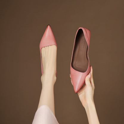 Pointed Side Open Kitten Heel Pumps for women | Elenora