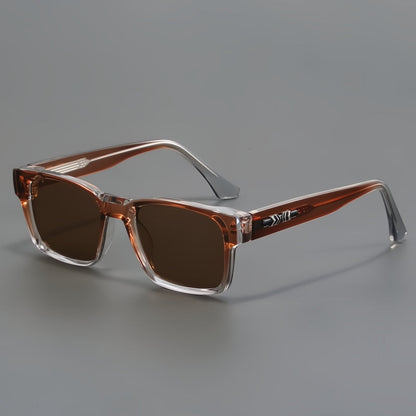 Bold squared frame UV protection sunglasses with ergonomic fit for men | Arvex