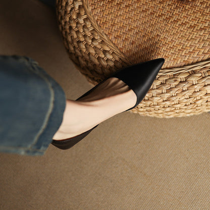 Pointed Side Open Kitten Heel Pumps for women | Elenora