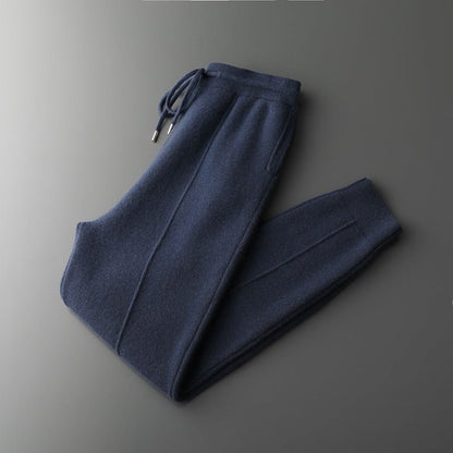Relaxed tapered knit joggers with adjustable drawstring for men | Mirel