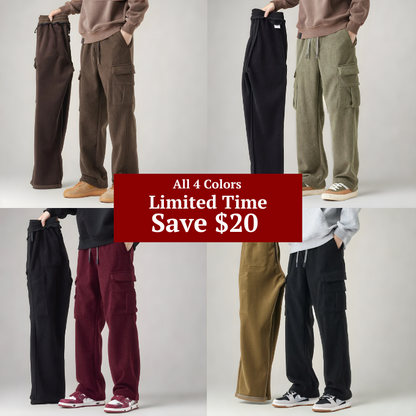 Relaxed comfort cargo sweatpants for men -6
