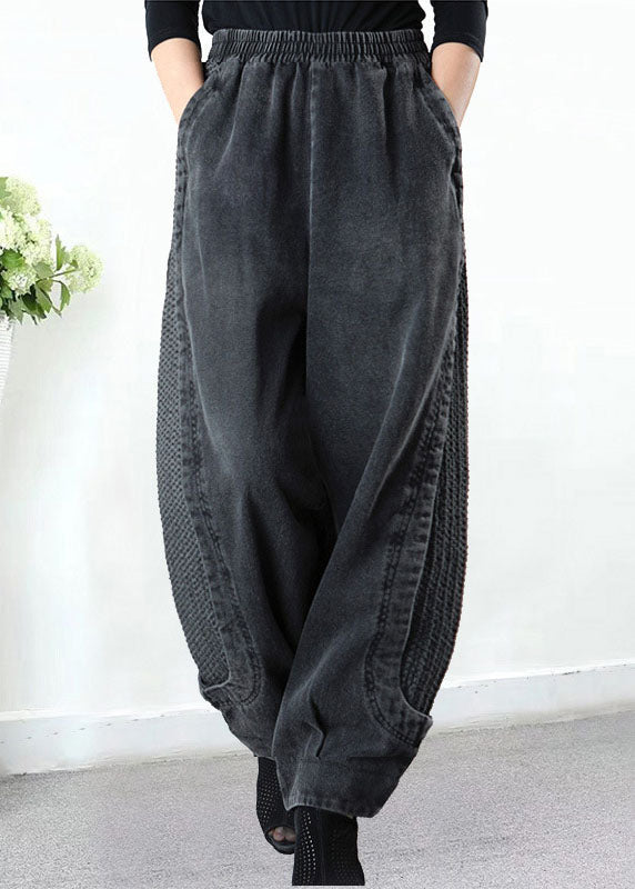 Relaxed harem-fit denim trousers for men -2