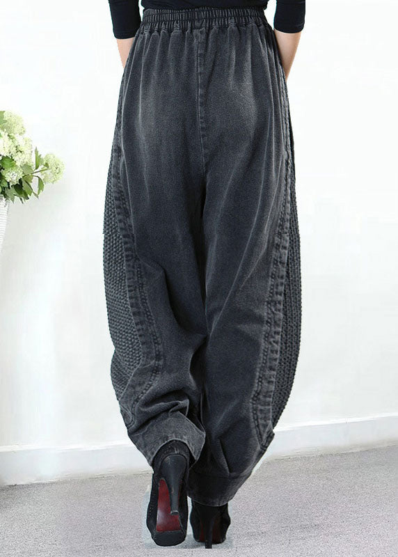 Relaxed harem-fit denim trousers for men -3