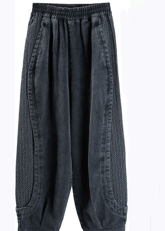 Relaxed harem-fit denim trousers for men -5