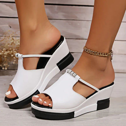 Supportive platform sandals with cushioned ergonomic footbed for women | Calira