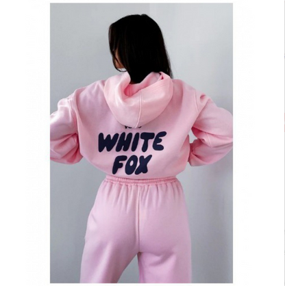 Relaxed fit tracksuit set with pullover hoodie and joggers for women | Aria